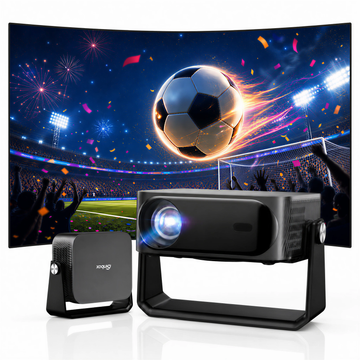 4K Smart Beamer mit Netflix, iSinbox Tageslicht Beamer Autofokus & 6D Trapezkorrektur, Tragbarer Heimkino Projektor mit Schwenkbarer Dolby,WiFi 6＆ Bluetooth 5.3, HDR10+