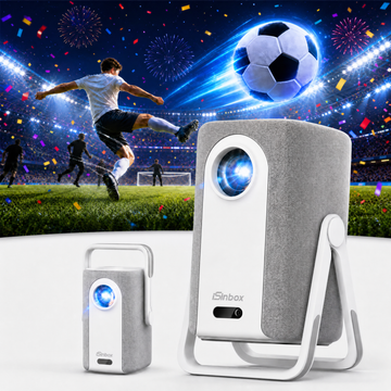 Beamer 4K mit Netflix, iSinbox 1200ANSI 4K Heimkino & Outdoor kurzdistanz Beamer, Smart projektor mit Dolby Audio, Autofokus & Trapezkorrektur, WiFi 6＆ Bluetooth 5.4, HDR10+, Dual-Mode Standfuß