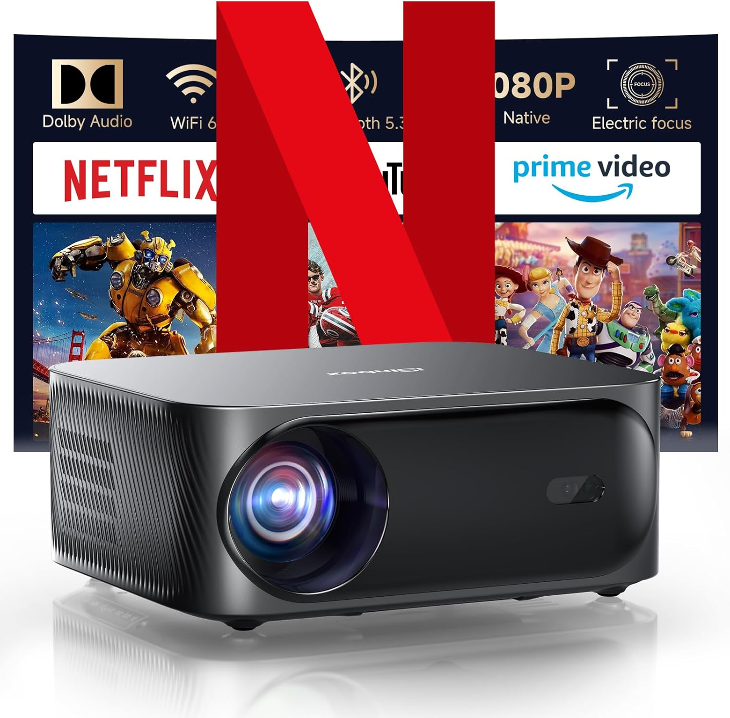 iSinbox YG381 Netflix公式ライセンス スマートプロジェクター 🎥 iSinbox YG381 Smart Projector – Your Ultimate Home Theater